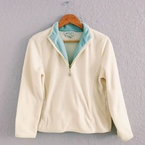 (SOLD) White Fleece Quarterzip